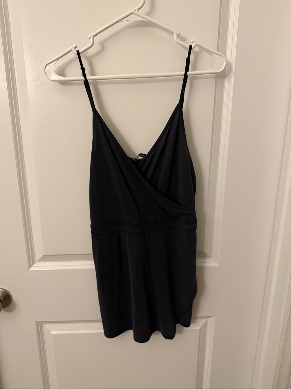 Charcoal Grey Abercrombie and Fitch Wrap Romper